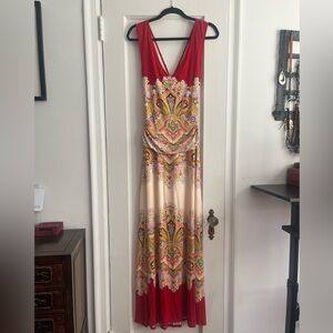 Tracy Reese (Anthropologie) Multicolor Floral Dress, Cute Back Cut Out